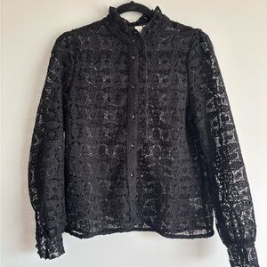 Joie Black Lace Blouse